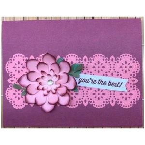 Handmade You’re the Best Floral Greeting Card